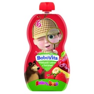 Mus truskawki i wiśnie z bananem po 6 mies. BoboVi