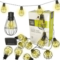 LAMPKI SOLARNE OGRODOWE LAMPA ŻARÓWKI GIRLANDA LOFT 10LED