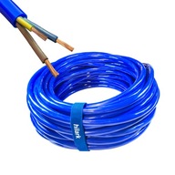 Kabel Przewód POLIURETANOWY PUR 10m H07BQ-F 3x1,5mm2 niebieski