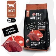 Pan Mięsko Karma sucha dla kota WOŁOWINA z JELENIEM Średnie chrupki M 1,6kg