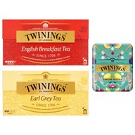 Herbata czarna Twinings Earl Grey + English Breakfast 50 saszetek + GRATIS