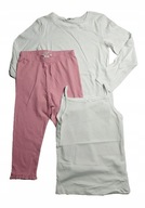 3-PAK Dżersejowe Bluzki Koszulki + Spodnie Legginsy H&M r.122-128 6-7 Lat