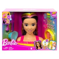 BARBIE GŁOWA DO STYLIZACJI WŁOSÓW CZESANIA LALKA + AKCESORIA BRUNETKA HMD81