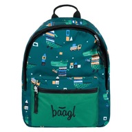 Školský batoh viackomorový BAAGL Odtiene zelenej 5 l