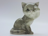 Figúrka šedá mačička porcelán Goebel