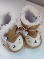 Zara Nechodiace topánky zimné topánočky detské papuče s medvedíkom 21