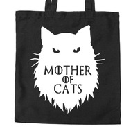 torba czarna mother of cats cat face dla psiarza pies