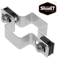 Objímka stĺpika pre plotové panely PRIECHODNÁ POZINKOVANÁ