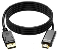 Kabel DISPLAY PORT do HDMI 1,8M 4K DP DisplayPort