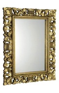 Zrkadlový rám drevo ručne vyrezávané 80x120 zlato
