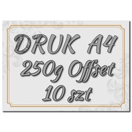 DRUK A4 10 szt DYPLOM CERTYFIKAT Offset 250g