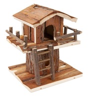 Emeletes házikó hörcsögnek, fa 21 cm