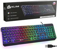 Klawiatura Gamingowa Przewodowa RGB USB Włoska KLIM