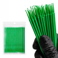 MIKRO MICROBRUSH SZEMPILLA APPLIKÁTOR SZÁLMENTES ZÖLD 100 DB