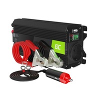 Przetwornica samochodowa PRO inwerter GreenCell 12V 230V 500W 1000W USB