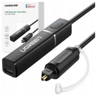 Bluetooth 5.0 Transmiter Ugreen s optickým/Toslink konektorem a aptX kodekem CM150 černý