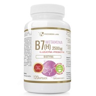 PROGRESS LABS Vitamín B7 (H) 2500mcg 120caps NERVOVý SYSTEM METABOLIZMUS