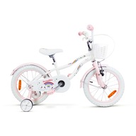 Detský bicykel SIrox Rainbow White Pink koleso 16 " biela