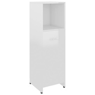 vidaXL Kúpeľňová skrinka, biela, vysoký lesk, 30x30x95 cm, doska