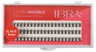 Ibra - EXTRA DOUBLE Kępki sztucznych rzęs - 8 mm