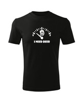 Koszulka T-shirt dziecięca K264 NEED BEER czarna rozm 110