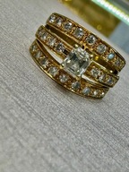 Prsteň s diamantmi 1.30 CT 0.750 Emerald