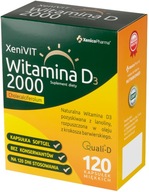 Xenico XeniVIT Vitamín D2000 Zdravé zuby Imunita 120kaps. Osteoporóza