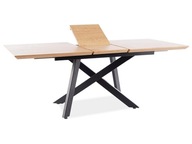 Rozkladací jedálenský stôl GARRY - 160x90, dub / čierny