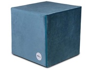 Puf Modrá plyšová kocka 40x40 cm štýlová