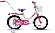 Rower Dziecięcy dla Dziewczynki Rowerek 16 cali + GRATIS prowadnik i kółka