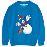 Sonic Świąteczna Bluza Sweter dziecięca Gruba Ciepła Miękka