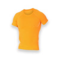 Brubeck Pánske tričko s krátkym rukávom ACTIVE WOOL oranžové XXL