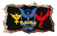 Naklejki na ścianę Pokemon GO PIKACHU fototapeta 3D 115x75 cm