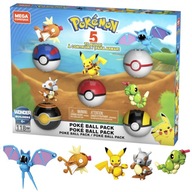 MEGA CONSTRUX POKEMON KOCKY POKE BALL 5 PACK SADA TRÉNERA 118 DIELIKOV