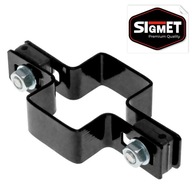 Objímka stĺpika pre plotové panely na oplotenie PRIECHODNÁ ČIERNA