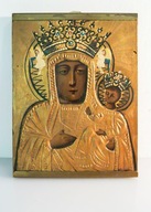 Stara ikona na desce Matka Boska
