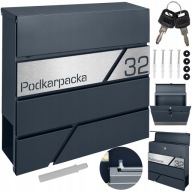 MODERN POSTALÁDA ANTRACIT GRAVÍROZÁSSAL