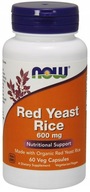 NOW Foods Red Yeast Rice Czerwony Ryż 600mg 60vkap