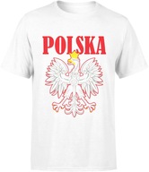 KOSZULKA POLSKA KIBICA PATRIOTYCZNA MĘSKA EURO 2024 BIAŁO CZERWONI ORZEŁ S