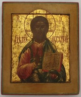 Ikona Jezus Chrystus Pantokrator, Rosja XIXw 0343