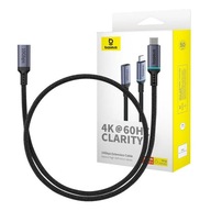 Przedłużenie kabla Baseus USB-C męski do żeński High Definition, 10Gbps, 0,