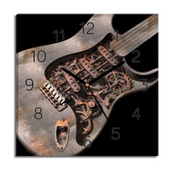 hodiny na obrázku Gitara struna punk 30x30 s foto