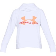 MIKINA UNDER ARMOUR COTTON FLEECE SPORTSTYLE LOGO HOODIE WOMEN WHITE M