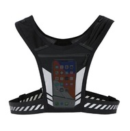 ODBLASKOWA KAMIZELKA DO BIEGANIA ROWEROWA PLECAK KIESZENIE NA BIDON