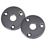 2pcs Universal Electric Guitar Jack Bass Output Socket Plate Black