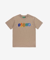 Dziecięca beżowa koszulka t-shirt PROSTO Wlepki 98-104