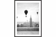 OBRAZ plagát 70x50 new york balóny čierno biele ny