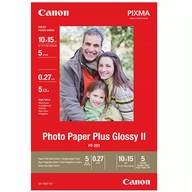 PAPIER FOTO PHOTO CANON 10x15cm 265g 5ark PP201 WYSOKI POŁYSK DO ZDJĘĆ FV !