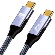 REAGLE Kabel Thunderbolt 3 USB-C 3.2 PD 100W 20 Gb/s 4K 60Hz QC Przewód 2M