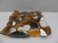 Murano Glass Style TANIER PATERA 33 x33 cm HNEDÁ